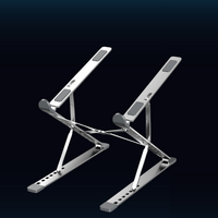 Adjustable folding aluminium laptop stand — view 1