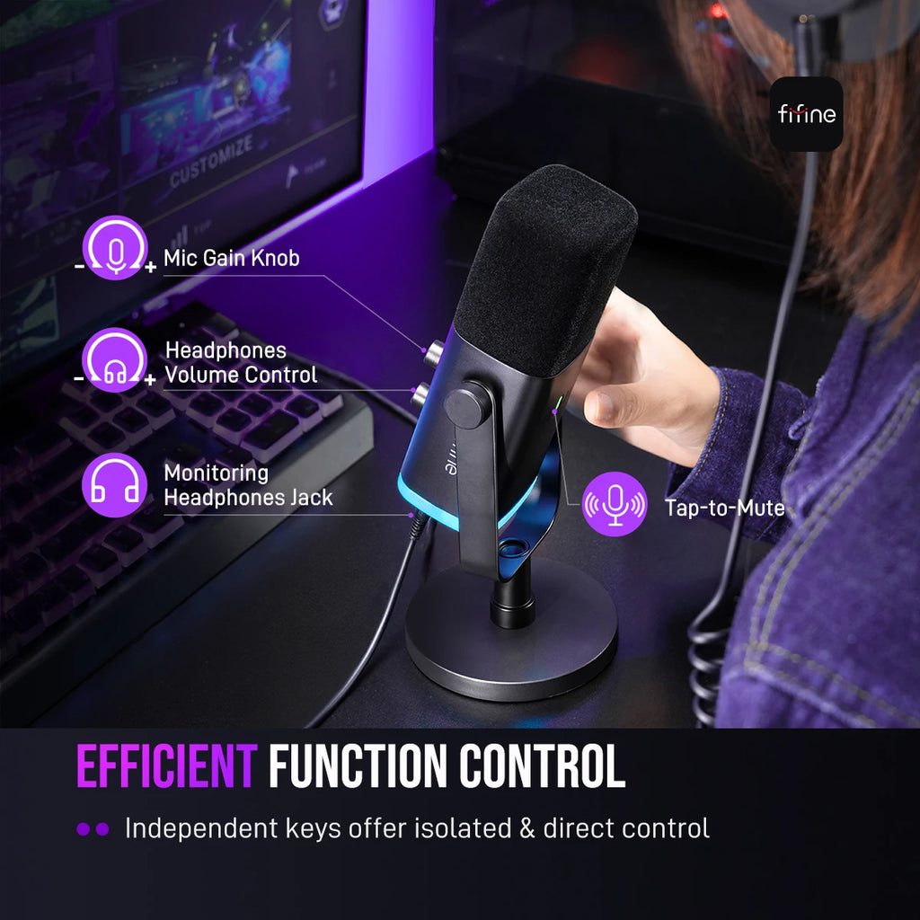 FIFINE AM8 Dynamic USB/XLR Microphone