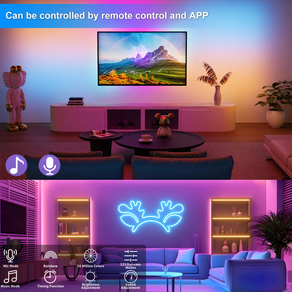 Neon RGB LED Strip — USB, Bluetooth