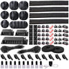 Desk and TV cable management kit with ties, sleeves and clips — view 4