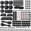 Desk and TV cable management kit with ties, sleeves and clips — view 6
