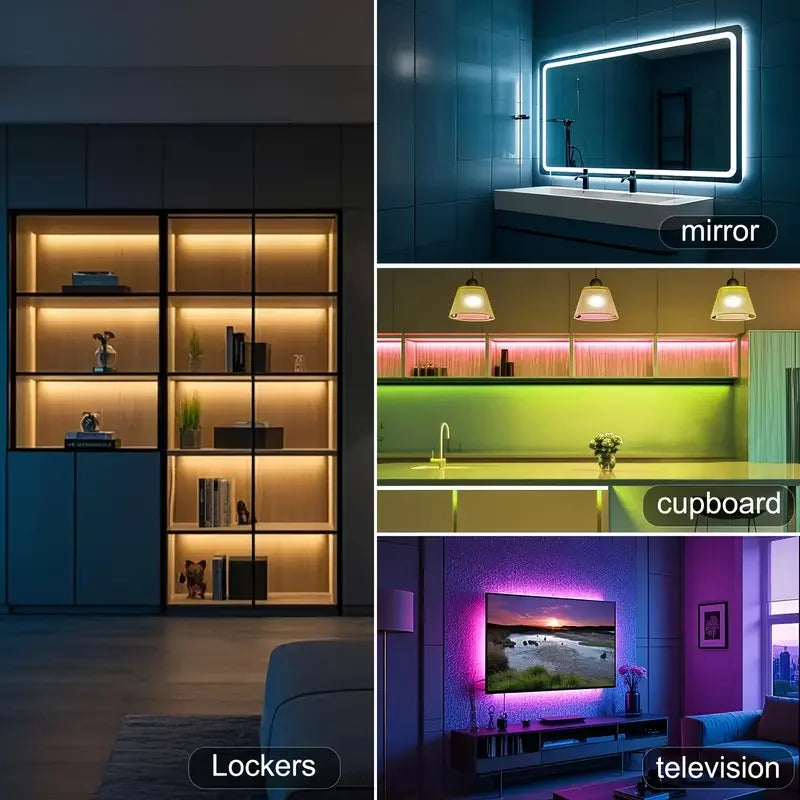 RGB LED Strip Lights — USB, Remote + App
