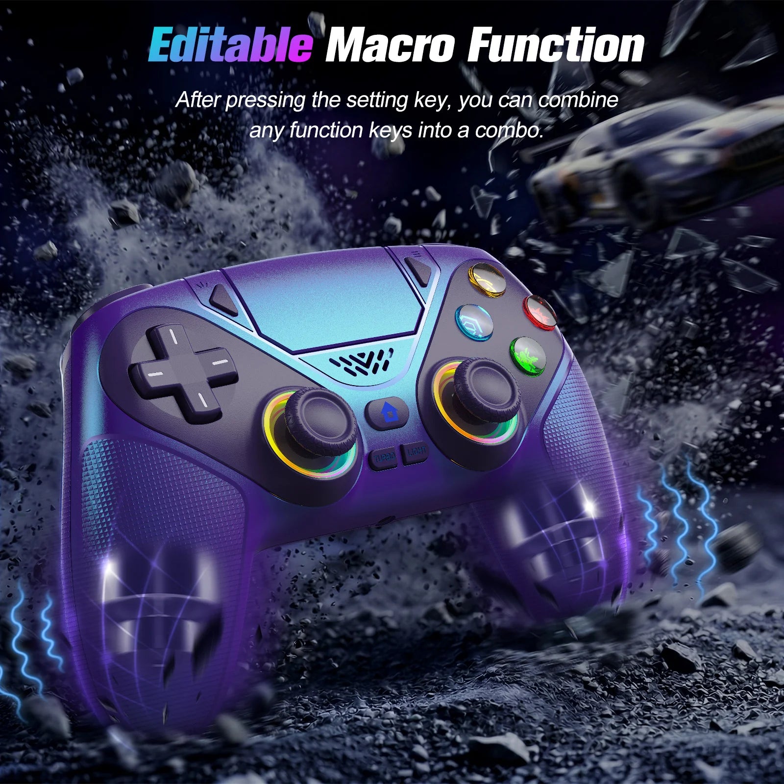 RGB Turbo Wireless Controller (PS5-Compatible)