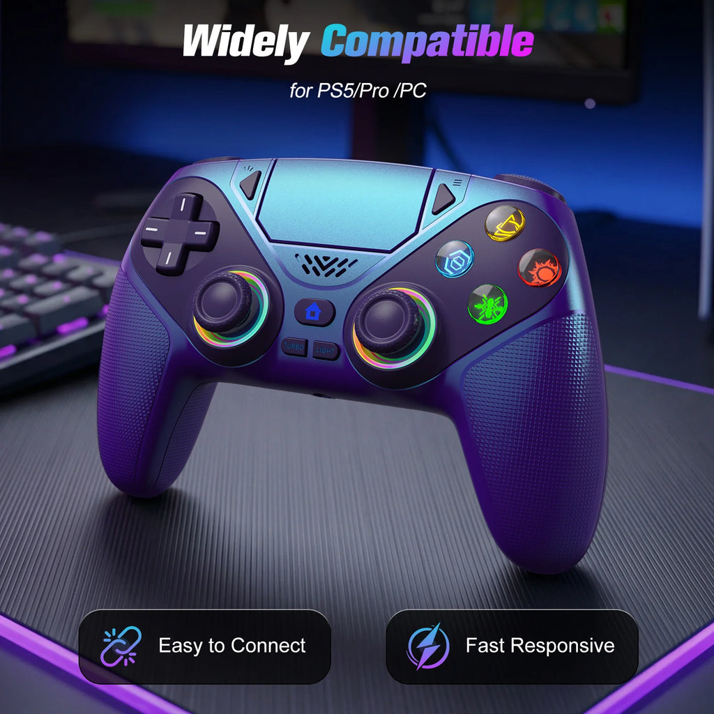 RGB Turbo Wireless Controller (PS5-Compatible)