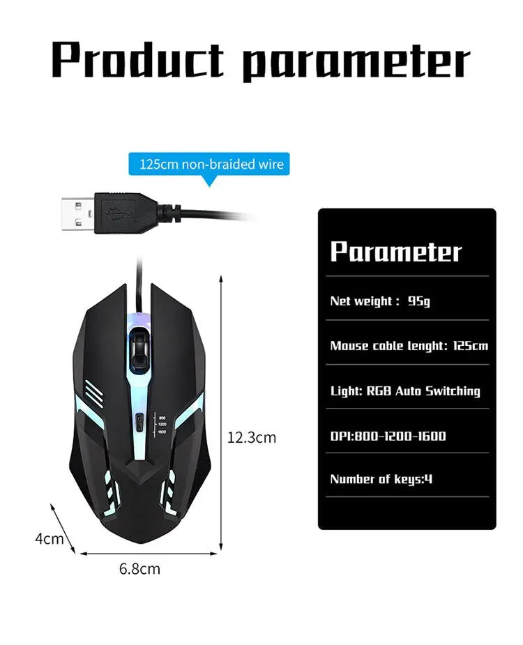 Ergonomic Backlit Gaming Mouse