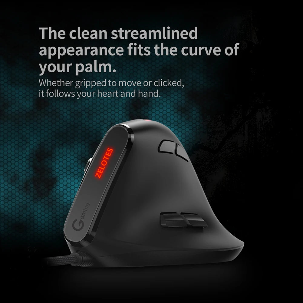 ZELOTES T-50 Vertical RGB Mouse
