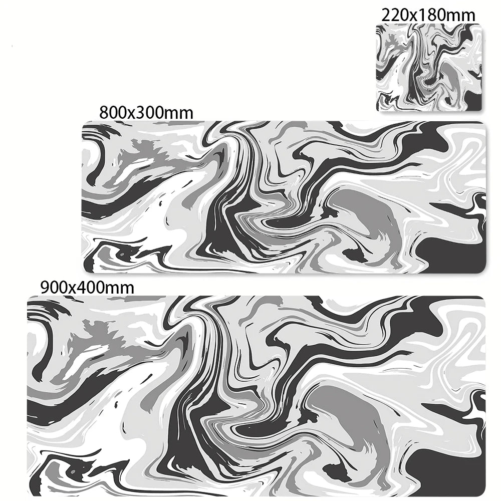 XXL printed gaming desk mat — marble print, size options