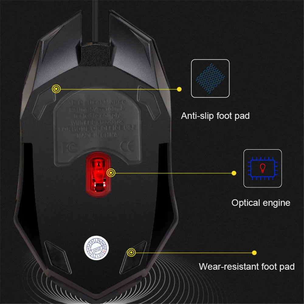 RGB Wired Gaming Mouse — 5000 DPI