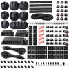 Desk and TV cable management kit with ties, sleeves and clips — view 5