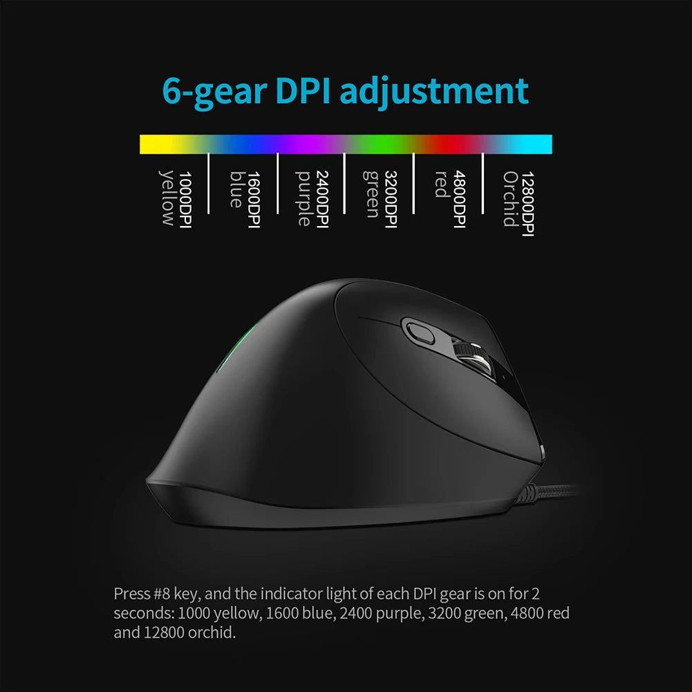 ZELOTES T-50 Vertical RGB Mouse