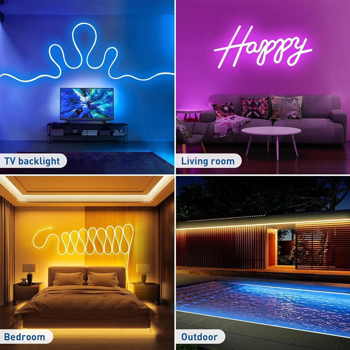 Neon RGB LED Strip — USB, Bluetooth