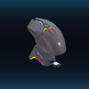 XUNFOX S205 Tri-Mode Wireless RGB Mouse — Black (product shot, view 3)